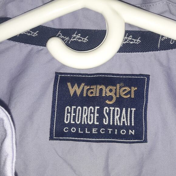 Wrangler George Strait Men's XL Long Sleeve Western Button Up Shirt Purple - Picture 5 of 9